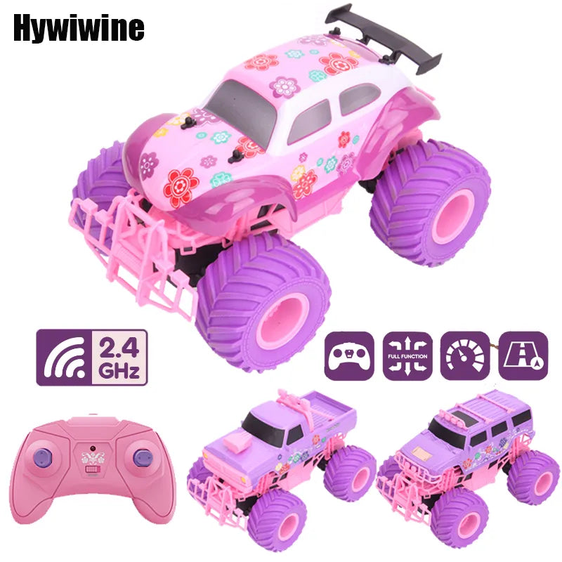 Purple RC Off-Road Drifting Car: High-Speed Electric Drive with Big Wheels, Perfect for Girls!