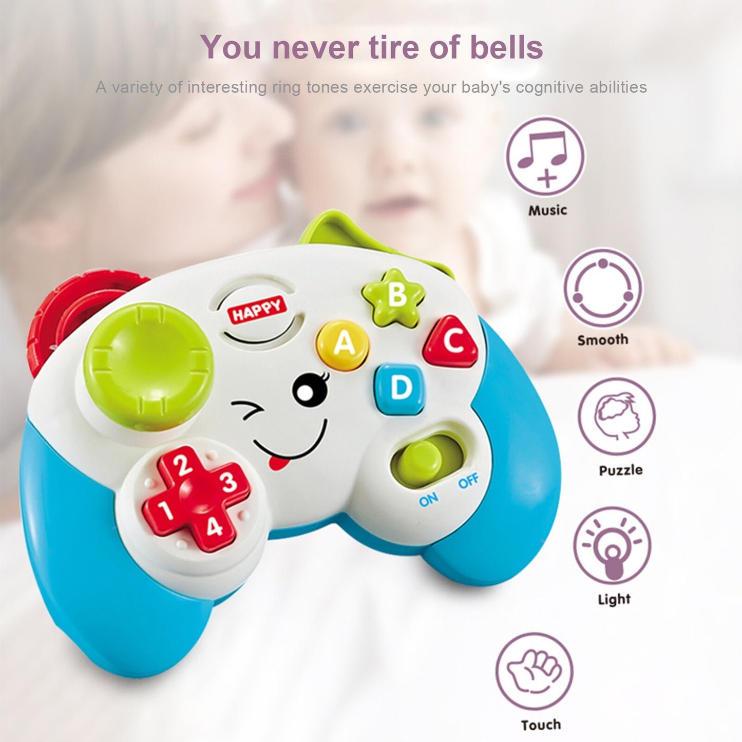 Interactive Learning Fun: Baby's Musical Game & Learn Controller with Lights and Sound