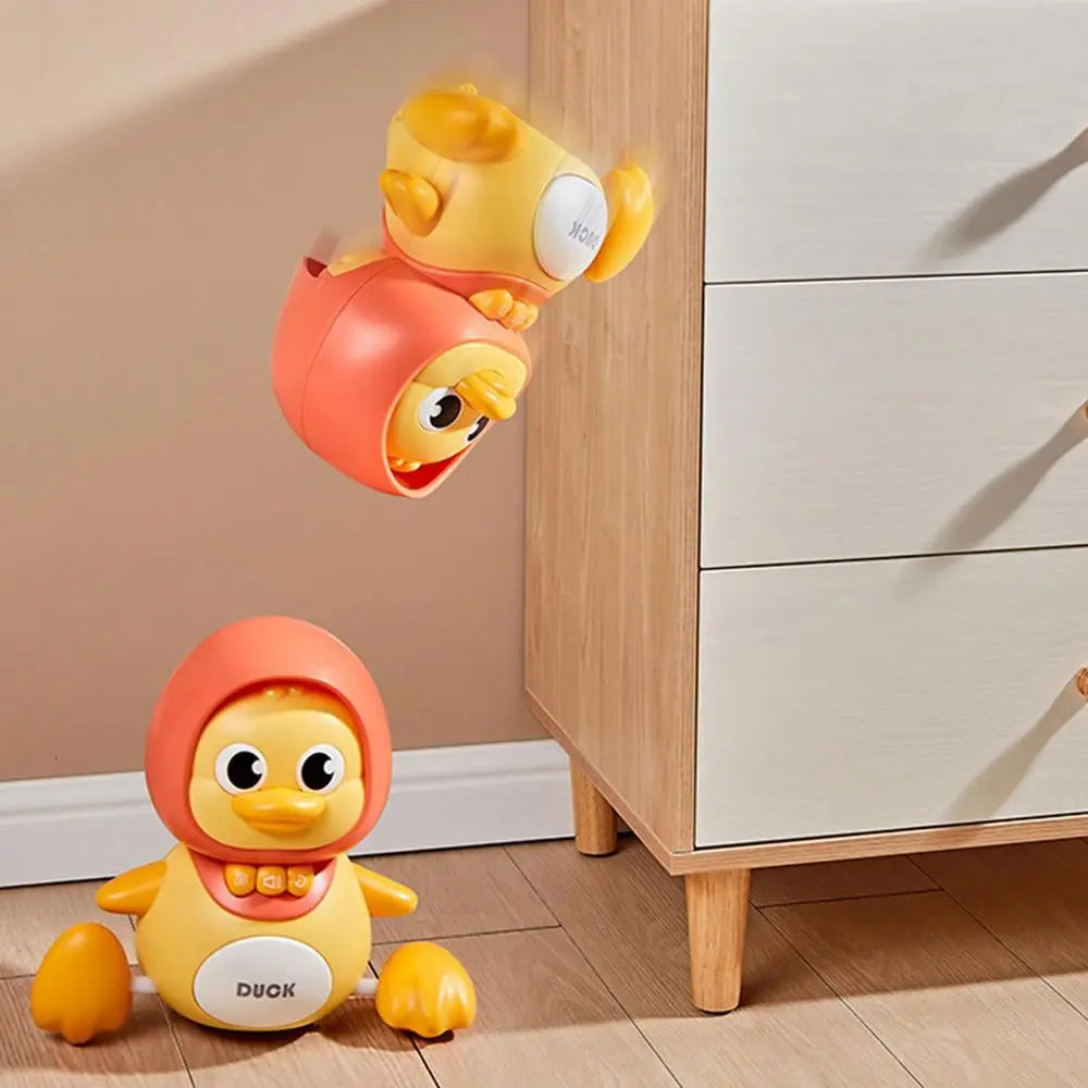 Electronic Musical Duck Toy: Magnetic Swinging, Walking, Crawling - Adorable Baby Toy