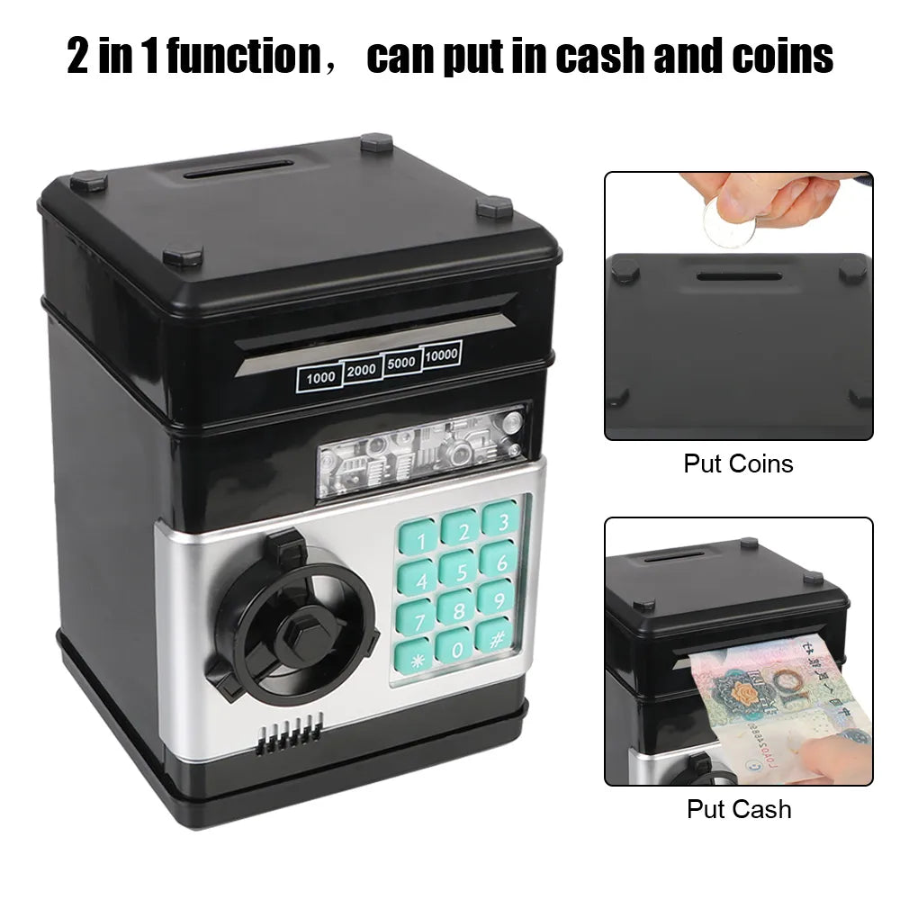 Electronic Piggy Bank: Automatic Mini Safe for Coins and Cash - A Hot Gift for Kids