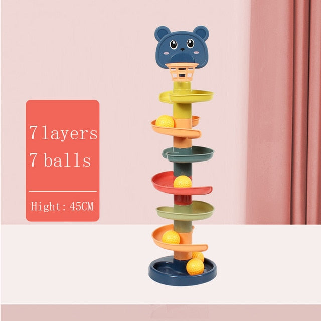 Rolling Ball Tower: Montessori Educational Game for Babies