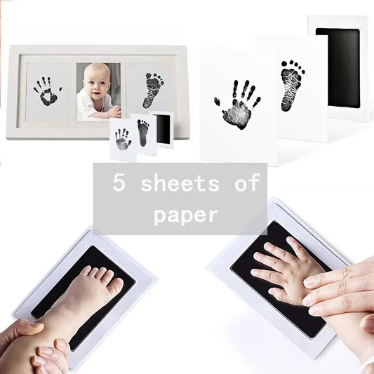 Safe and Non-Toxic Baby Handprint and Footprint Ink Pad Kits for Cherished Newborn Memories and Gifts