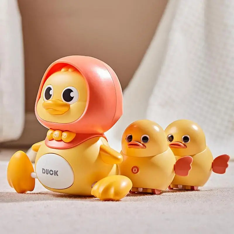 Electronic Musical Duck Toy: Magnetic Swinging, Walking, Crawling - Adorable Baby Toy