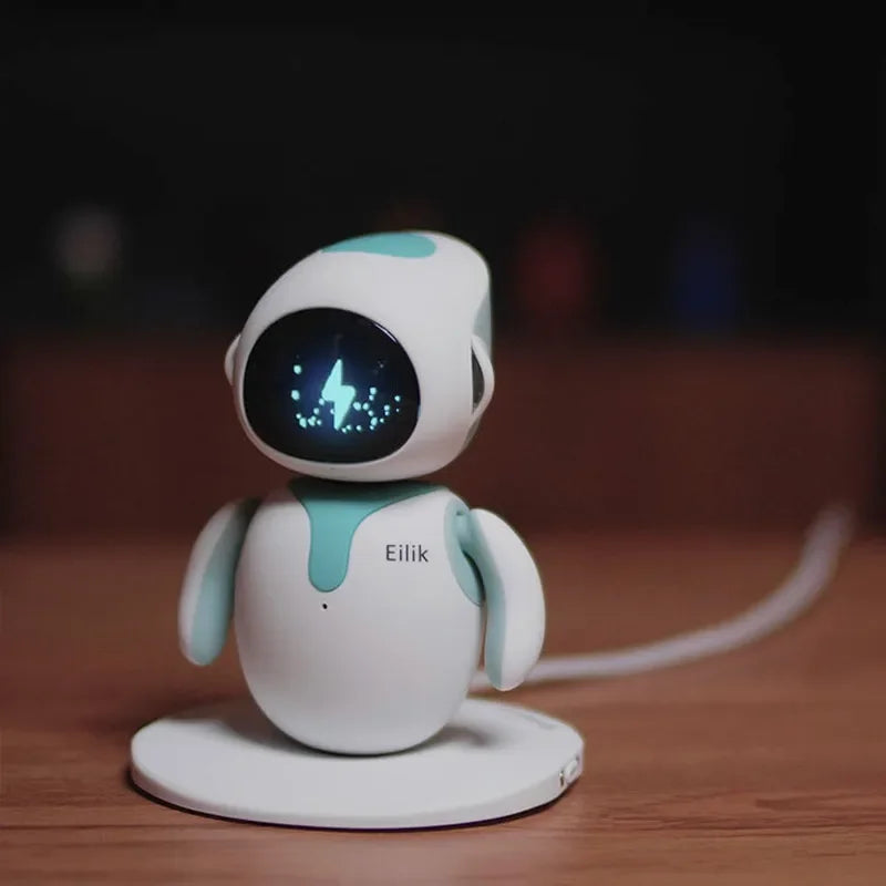 Eilik: Emotional & Intelligent AI Robot Toy - Interactive, Cute, & Educational! Abundant Emotions, Mini-Games, & Desk Decor. Ideal Companion for Kids!