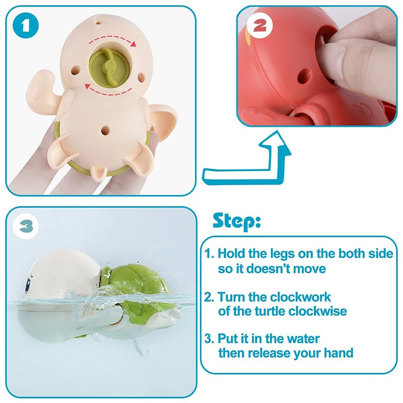 Baby Bath Toys: Swimming Turtle and Whale Fun for Water-Loving Kids!