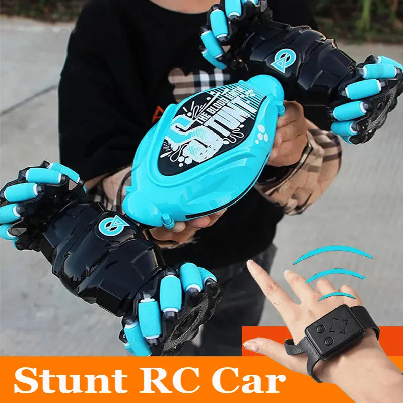 Stunt RC Car with LED Lights and Gesture-Based Radio Control – Exciting Electronic Toy for Kids!