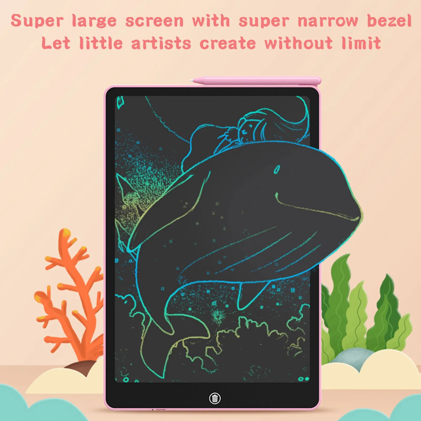 LCD Drawing Board - Creative Writing Tablet for Kids, Art and Magic Blackboard - Available in 8.5, 10, 12, and 16 Inches