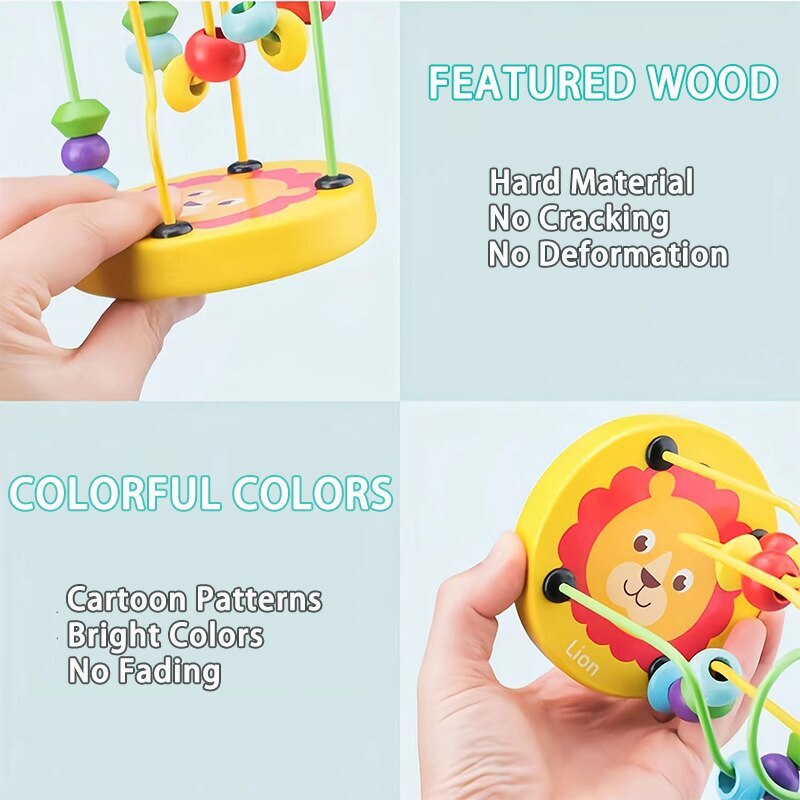 Explorative Montessori Magic: 3D Wooden Puzzles and Educational Toys for Growing Minds, Delightful Play for Children Ages 1-3