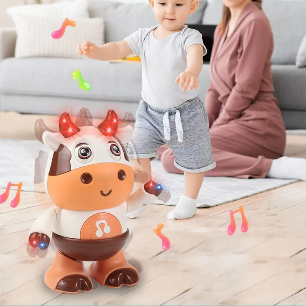 Baby Cow Musical Toy: Educational Learning Toy with LED Lights & Music Dancing Fun