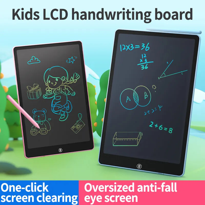 LCD Drawing Board - Creative Writing Tablet for Kids, Art and Magic Blackboard - Available in 8.5, 10, 12, and 16 Inches