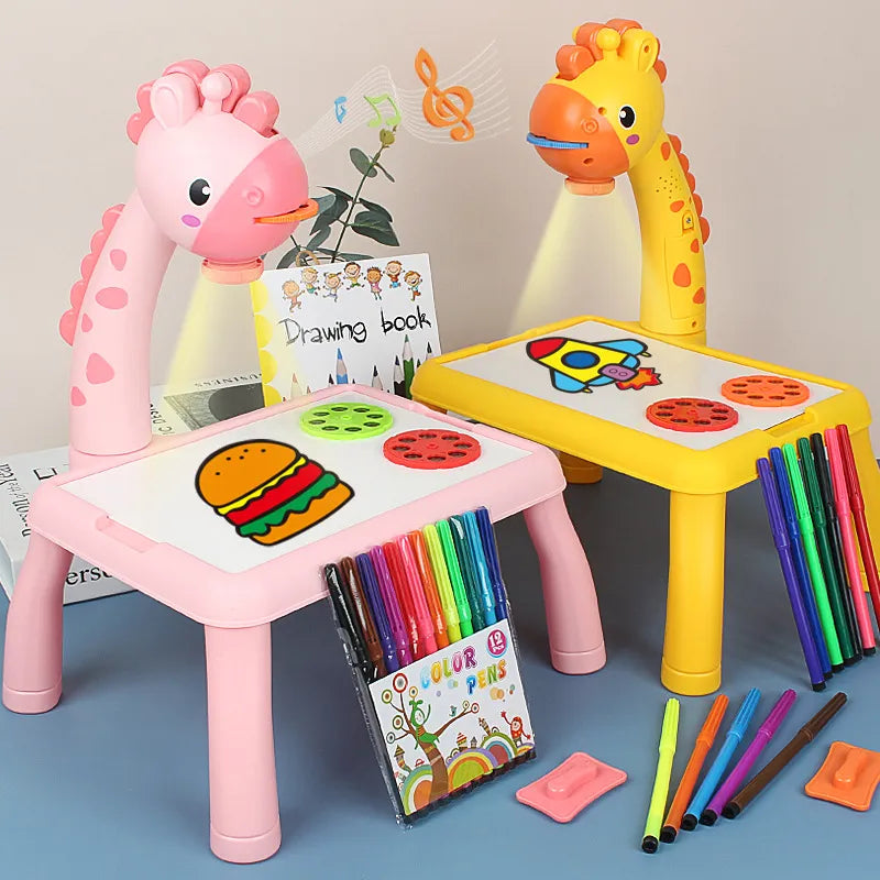 LED Projector Drawing Table: Educational Learning Toy for Kids