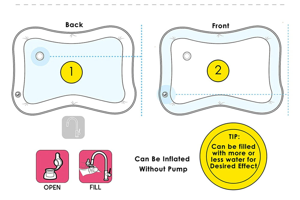 Premium Baby Water Play Mat for Infants and Toddlers - Enhancing Tummy Time Experience