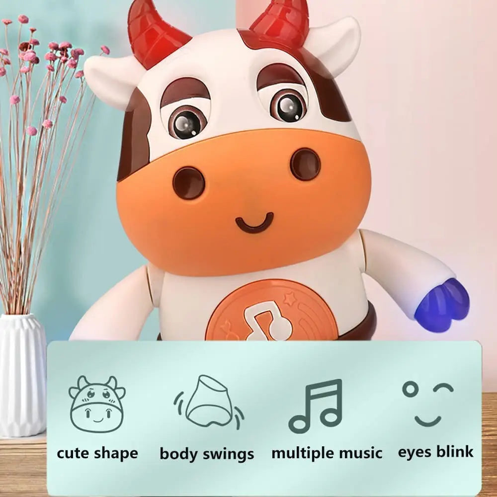 Baby Cow Musical Toy: Educational Learning Toy with LED Lights & Music Dancing Fun