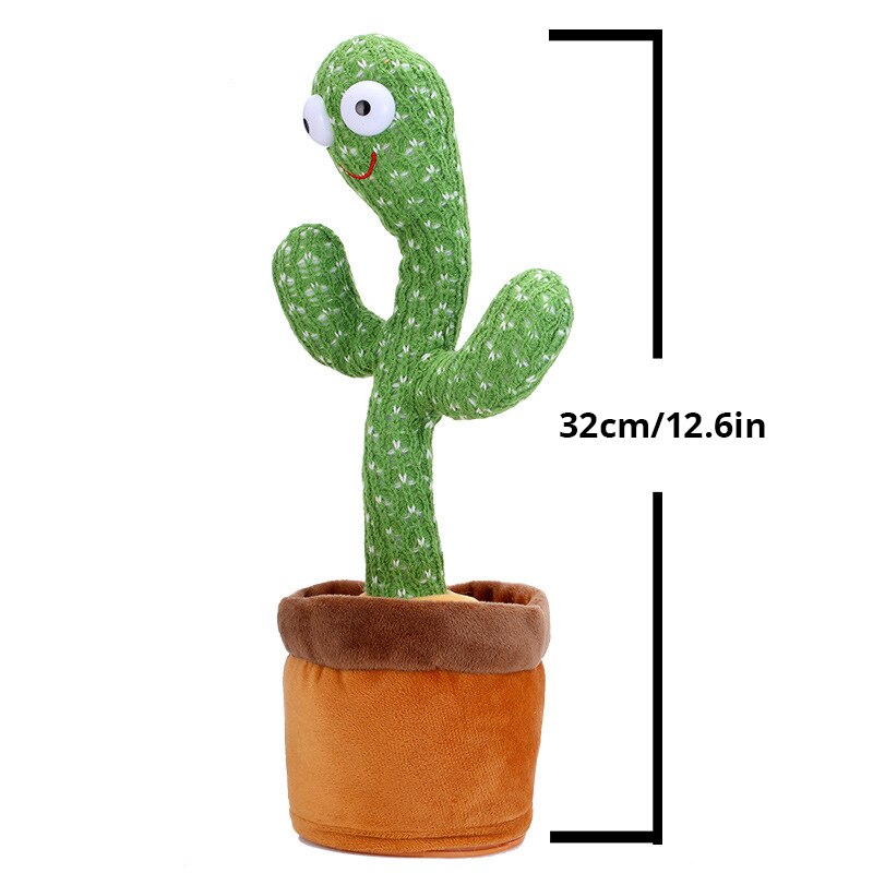 The Dancing Cactus Repeat Talking Toy with Wriggle, Sing, and Recording Capabilities