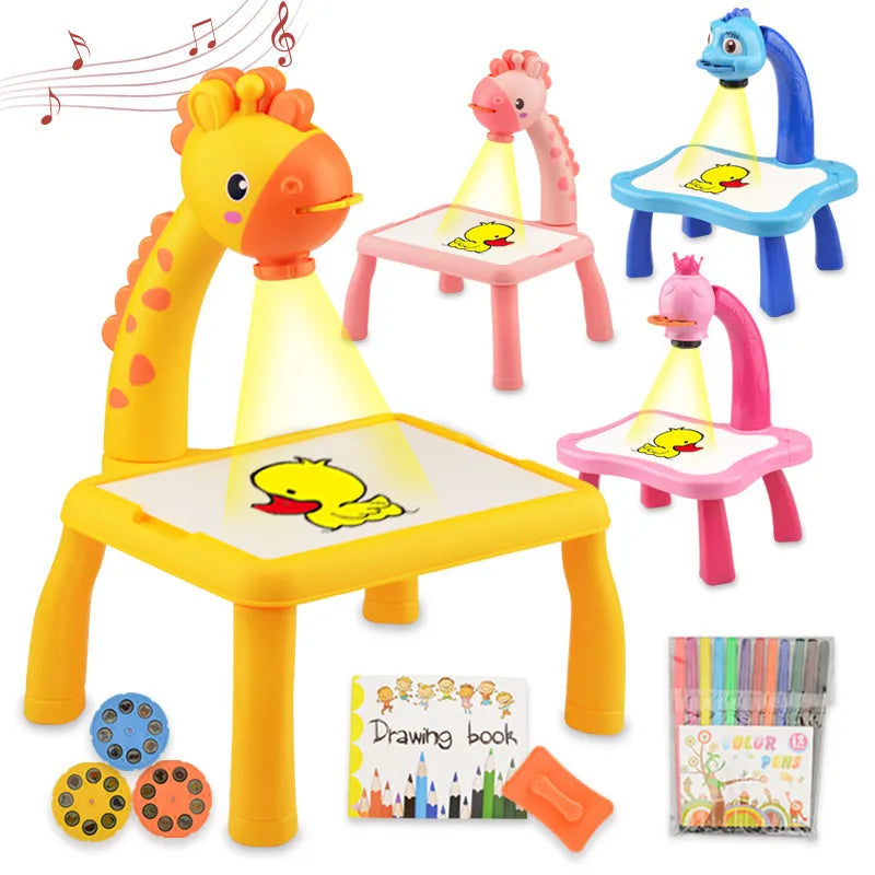 LED Projector Drawing Table: Educational Learning Toy for Kids