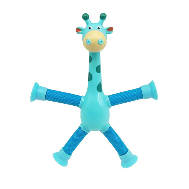 Telescopic Giraffe Suction Cup Pop Tubes – Sensory Fidget & Stress Relief Toy for Kids