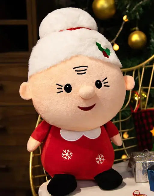 Christmas Plush Toy – Cute Santa & Snowman Dolls for Kids and Holiday Decoration & Gift