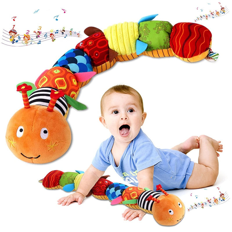 Sensory Delight: Musical Caterpillar Worm Plush Toy for Babies - A Perfect Interactive and Educational Gift!